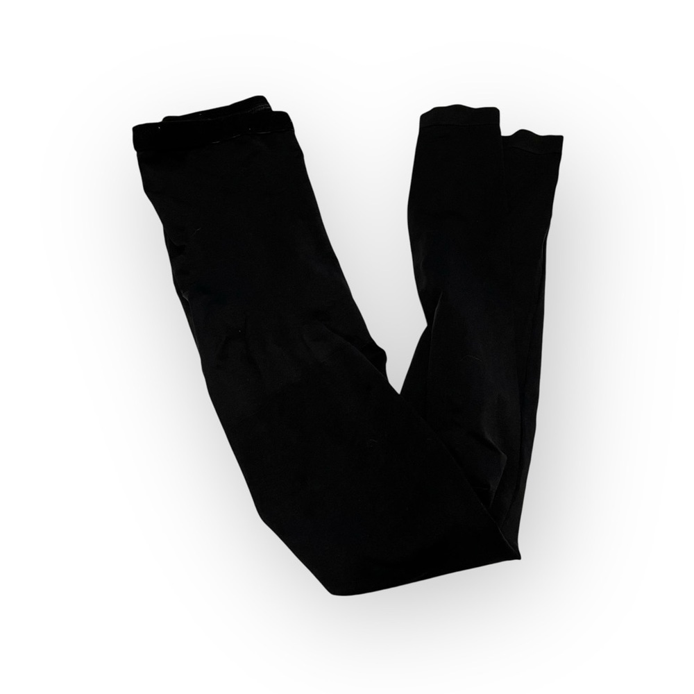Assets By Spanx Black Tights Womens Medium Elastic Waist Shaping Stretch